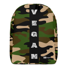 Load image into Gallery viewer, Camo Vegan Backpack (BLK Stripe)