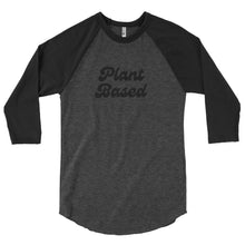 Load image into Gallery viewer, retro plant based 3/4 sleeve raglan t-shirt