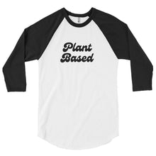Load image into Gallery viewer, retro plant based 3/4 sleeve raglan t-shirt