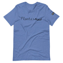Load image into Gallery viewer, plants greater than meat t-shirt