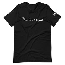 Load image into Gallery viewer, plants greater than meat t-shirt
