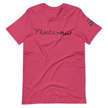 Load image into Gallery viewer, plants greater than meat t-shirt