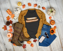 Load image into Gallery viewer, happy thanks vegan t-shirt