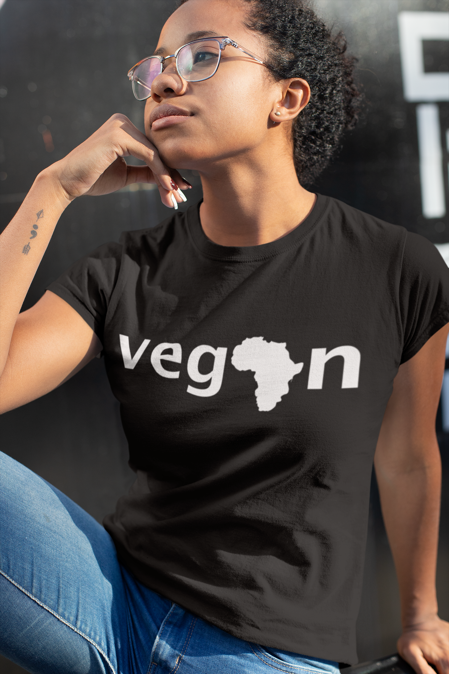 afro-vegan t-shirt