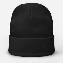 Load image into Gallery viewer, VEGAN blacked-out beanie
