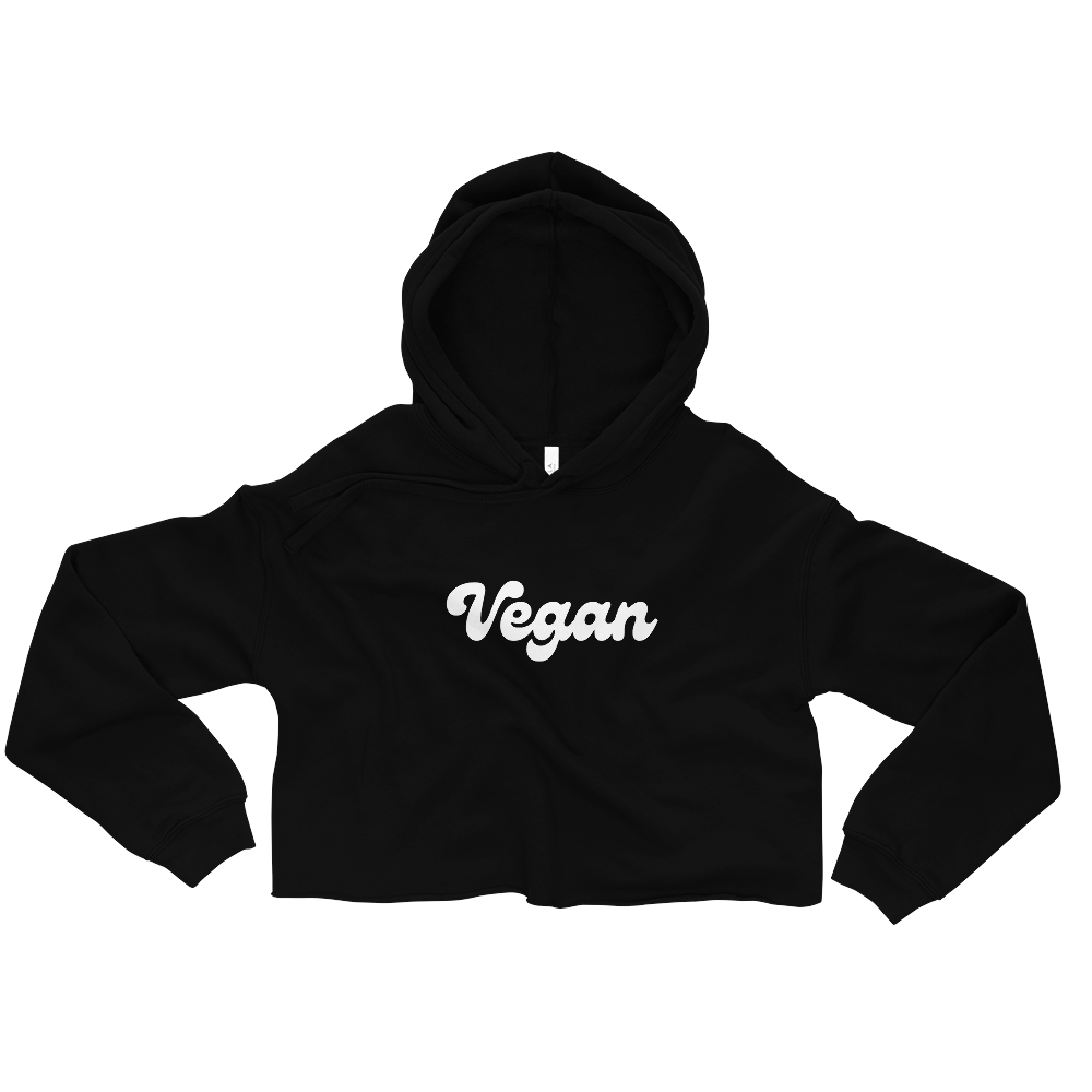 retro vegan crop hoodie